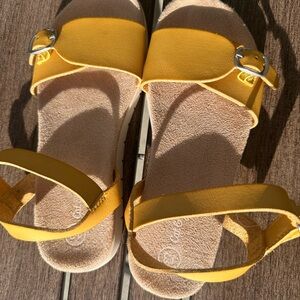 Yellow Strappy Sandals